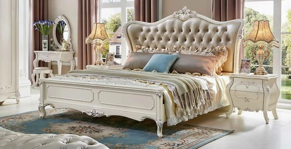 JVmoebel Bett, Königliches Bett Leder Luxus Chesterfield Betten Palast Hote günstig online kaufen