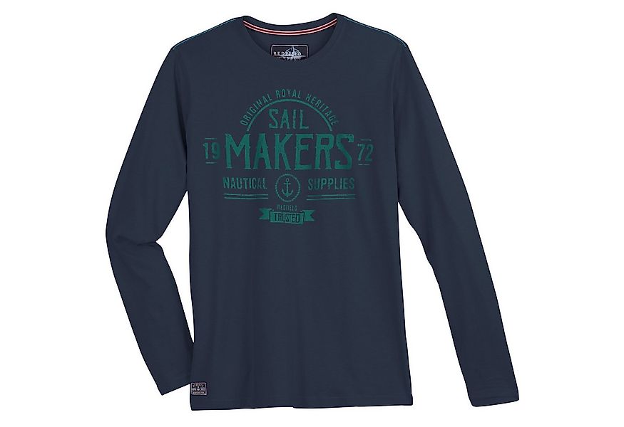 redfield Langarmshirt Redfield Übergrößen Langarmshirt navy Sail Makers günstig online kaufen
