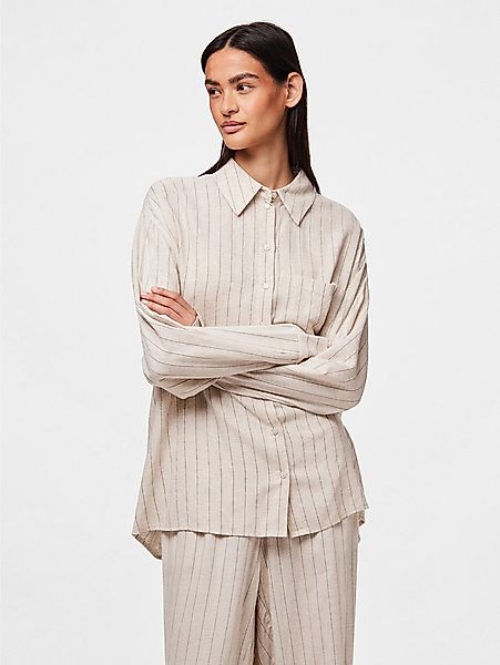 pieces Hemdbluse PCPIA LS LOOSE SHIRT WVN NOOS mit Leinen günstig online kaufen