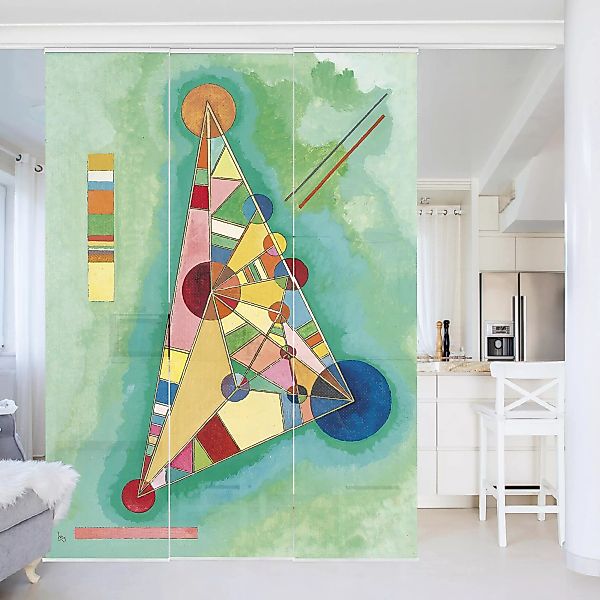 Schiebegardinen Set Kunstdruck Wassily Kandinsky - Dreieck günstig online kaufen