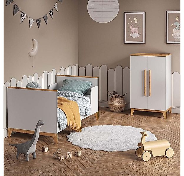 VitaliSpa® Kleiderschrank Malia, Weiß/Eiche, 70 x 120 cm günstig online kaufen