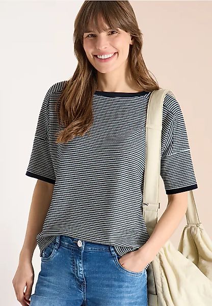 CECIL Shirt mit Boatneck und Struktur günstig online kaufen