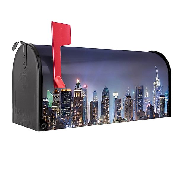 Banjado Amerikanischer Briefkasten Schwarz 48x22x16cm US Mailbox Letterbox günstig online kaufen