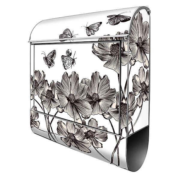 Banjado Design Briefkasten Silber Pulverbeschichtet 39x47x14cm 2 Schlüssel günstig online kaufen