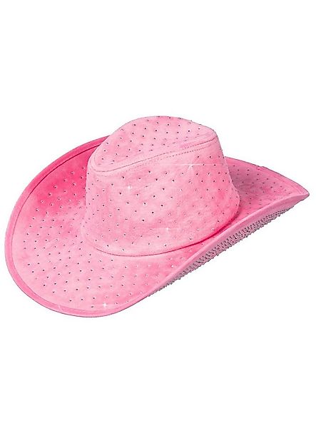 Metamorph Cowboy-Kostüm Cowboyhut mit Glitzersteinen pink, Bling-Bling stat günstig online kaufen