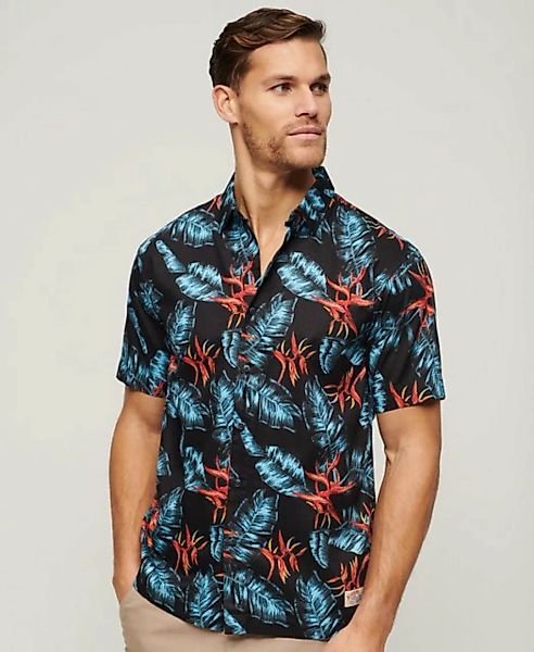 Superdry Hawaiihemd HAWAIIAN SHIRT Dark Navy Fire günstig online kaufen
