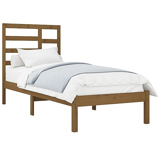 vidaXL Bett Massivholzbett Honigbraun 100x200 cm günstig online kaufen