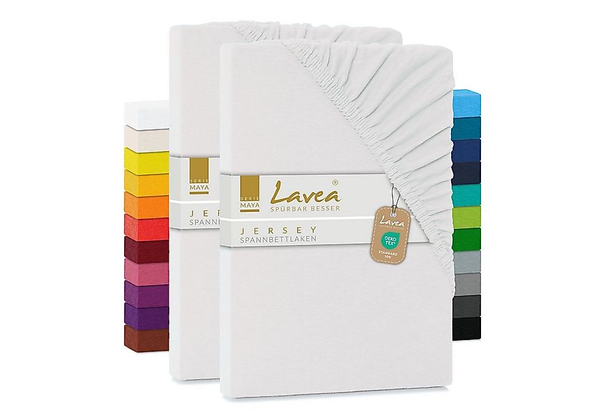 Lavea Spannbettlaken Bettlaken Maya, 180x200cm, 200x200cm, 140x200cm, 160x2 günstig online kaufen