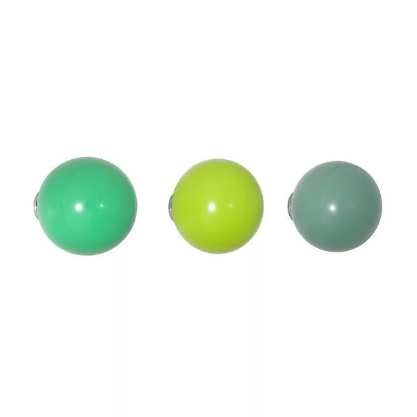 Vitra - Coat Dots Garderobenhaken 3er-Set - grün/Ø5cm/Tiefe 5-7,2 cm/inkl. günstig online kaufen