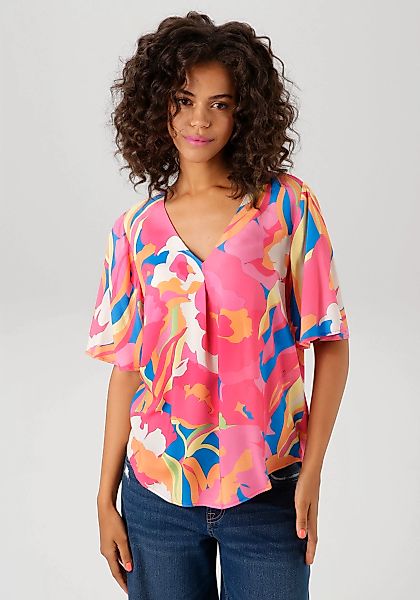 Aniston CASUAL Schlupfbluse, mit fantasievollen, grafischen Druck günstig online kaufen