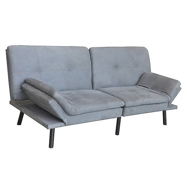 HTI-Living 2-Sitzer Sofa mit verstellbaren Armlehnen Grau, Stück 1 Teile, S günstig online kaufen