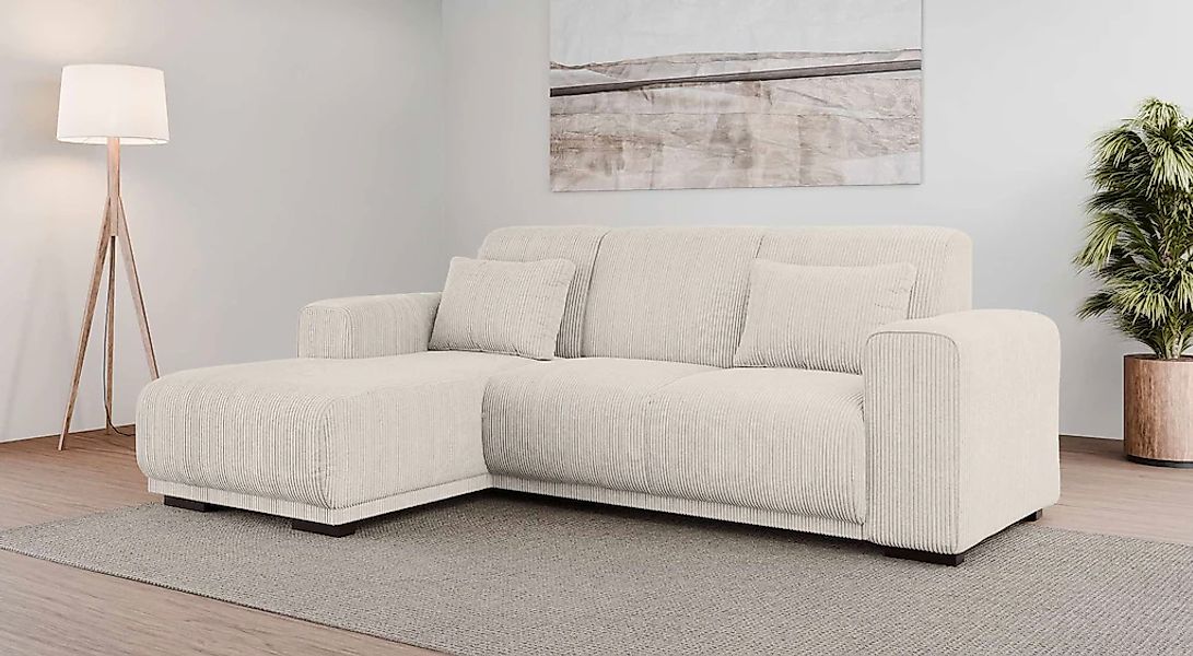 Home affaire Ecksofa "BORNHOLM L-Form mit Recamiere, Maße B/T/H: 234/162/85 günstig online kaufen