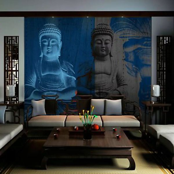 artgeist Fototapete Drei Inkarnationen des Buddha mehrfarbig Gr. 250 x 193 günstig online kaufen