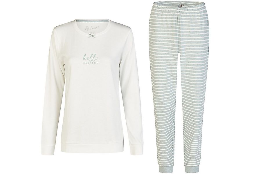 By Louise Schlafanzug by Louise Damen Pyjama mit Kuschelsocken Nachtwäsche günstig online kaufen