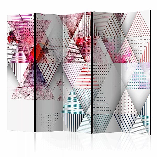 5-teiliges Paravent - Triangular World Ii [room Dividers] günstig online kaufen