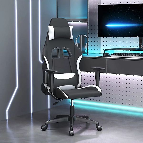 Vidaxl Gaming-stuhl Schwarz Und Weiß Stoff günstig online kaufen