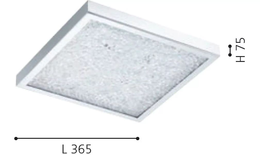 Deckenleuchte Cardito, LED, 36,5 x 36,5 cm, mit Farbwechsel, mit Fernbedien günstig online kaufen