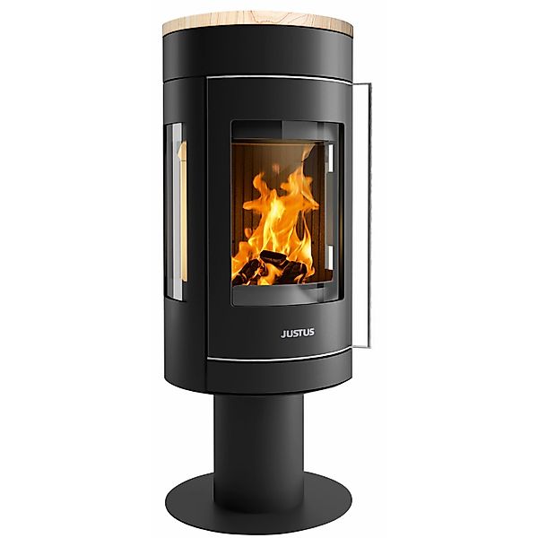 Justus Meva Kaminofen Sandstein Schwarz 5,5 kW günstig online kaufen