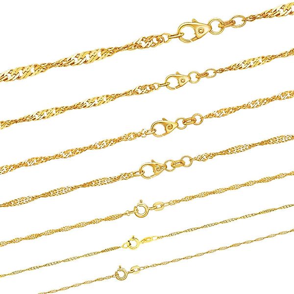 HOPLO Goldkette Goldkette Singapurkette Länge 50cm günstig online kaufen