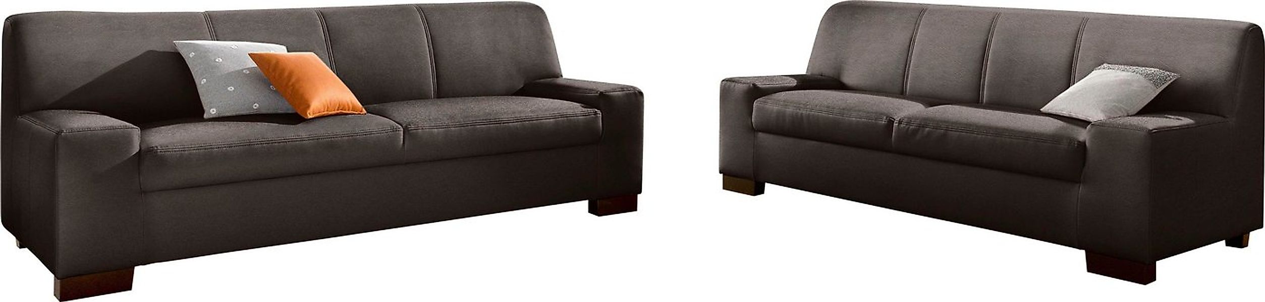 DOMO collection Polstergarnitur Norma kubisch und zeitlos, (Set, 2-tlg), be günstig online kaufen