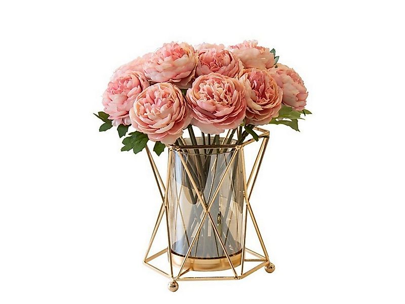 FELIXLEO Dekovase Blumenvase Glas Reagenzgläser Für Blumen Vasen Mit Metall günstig online kaufen