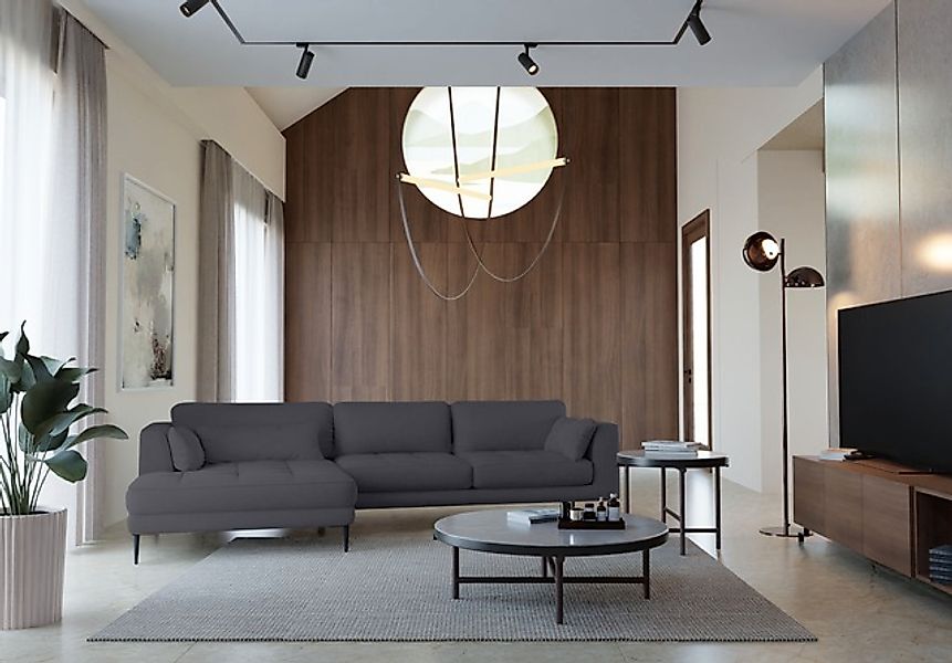TRENDMANUFAKTUR Ecksofa »Luzi, wahlweise mit Schlaffunktion & Bettkasten. L günstig online kaufen
