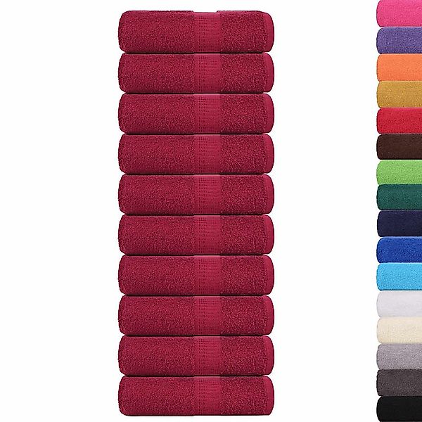 vidaXL Handtuch Seiftücher 10 Stk. Bordeauxrot günstig online kaufen