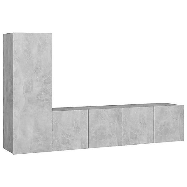 furnicato TV-Schrank 3-tlg. TV-Schrank-Set Betongrau Holzwerkstoff (1-St) günstig online kaufen