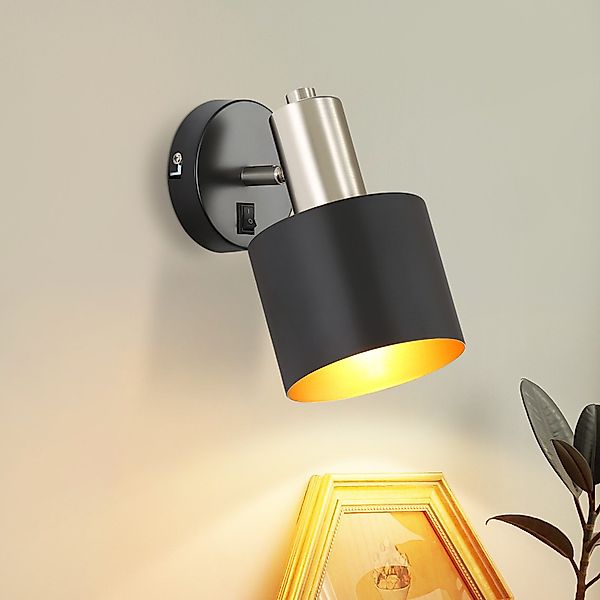 Nettlife Wandleuchte Innen Wandstrahler Vintage Schwarz günstig online kaufen