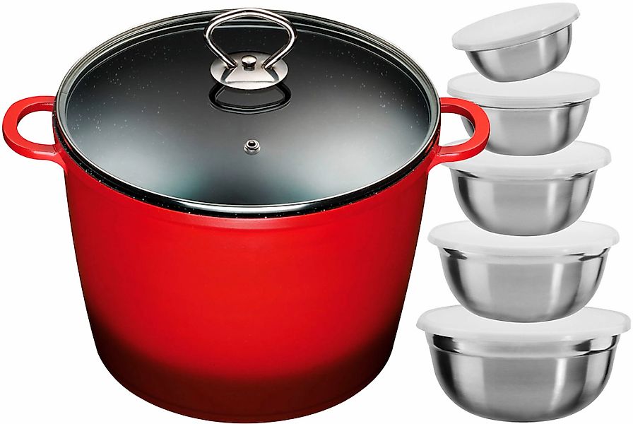 KING Suppentopf Set, 12 Stk. tlg. Aluminiumguss günstig online kaufen