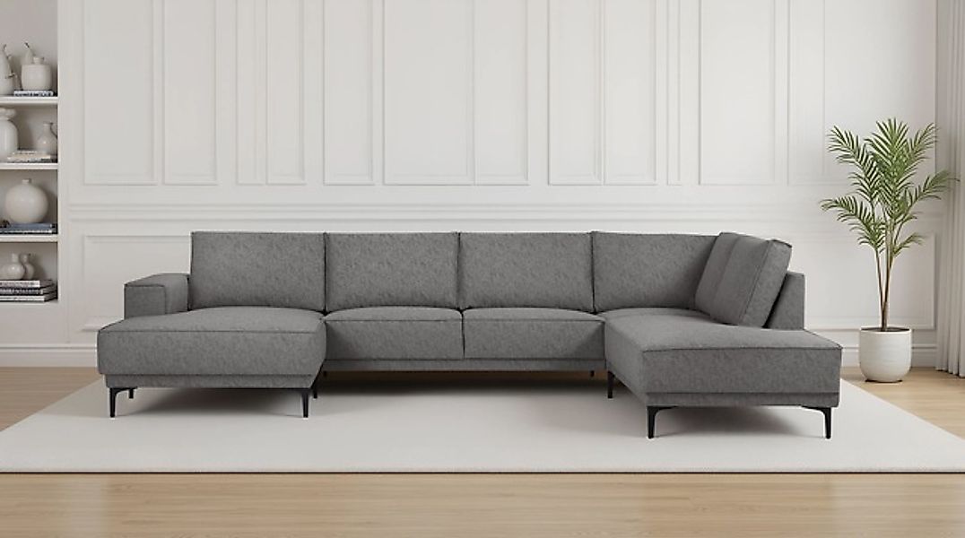 OTTO home Wohnlandschaft »XXL Sofa Oland, Struktur, Flachgewebe, Luxus-Micr günstig online kaufen