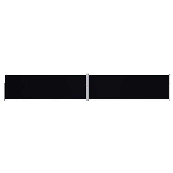 furnicato Seitenmarkise Ausziehbar Schwarz 200x1200 cm günstig online kaufen