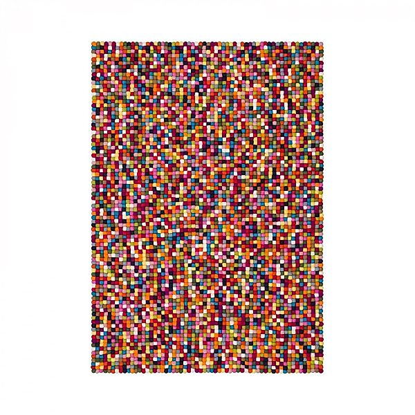 myfelt - Lotte Filzkugelteppich rechteckig - multicolor/140x200 cm günstig online kaufen