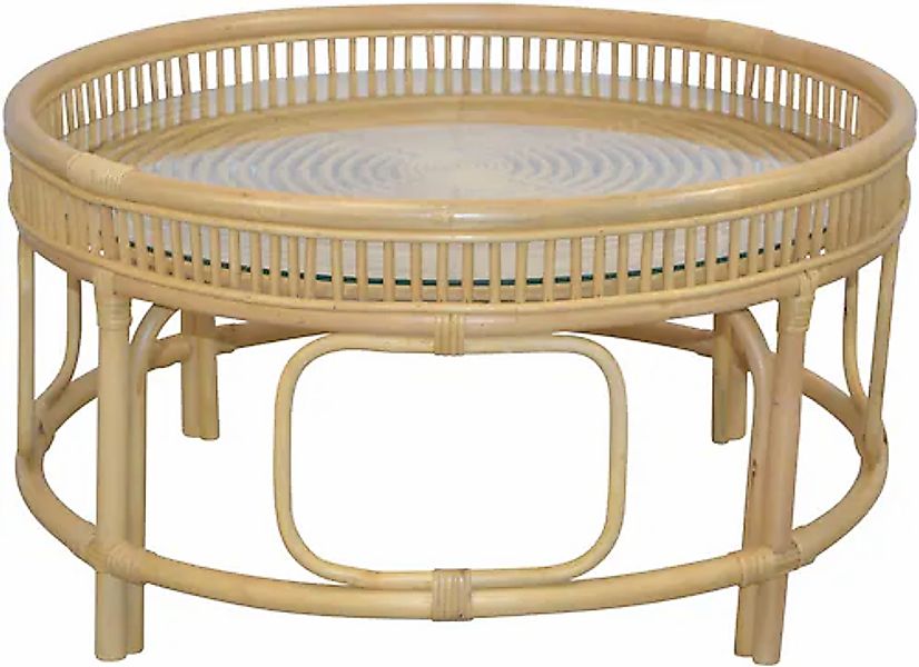 HOFMANN LIVING AND MORE Couchtisch, Rattan-Couchtisch mit oder ohne Glaspla günstig online kaufen