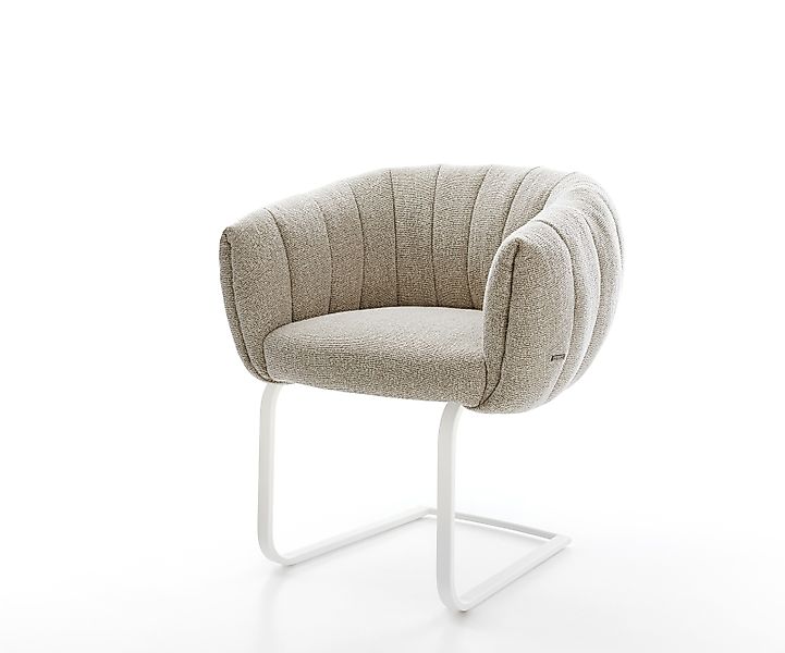 Freischwinger Jada-Flex Webstoff Soft Beige Freischwinger flach Weiß Tasche günstig online kaufen