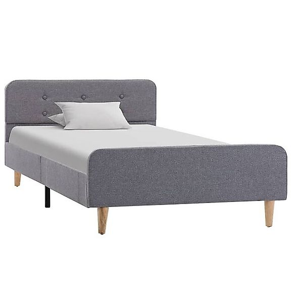 furnicato Bettgestell Hellgrau Stoff 90x200 cm (1-tlg) günstig online kaufen