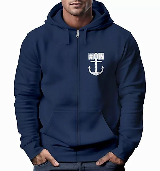 Neverless Sweatjacke Zip-Hoodie Herren Sweatjacke mit Kapuze Moin Nordisch günstig online kaufen