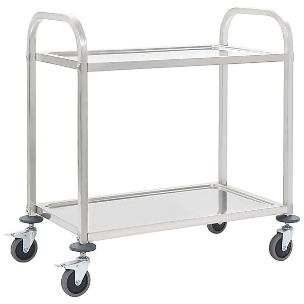 vidaXL Küchenwagen 2-Stufiger Servierwagen 96,5 x günstig online kaufen