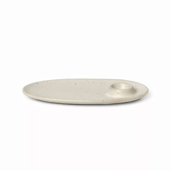 Eierbecher Flow keramik weiß / Mit integriertem Eierbecher - 23 x 14 cm - F günstig online kaufen