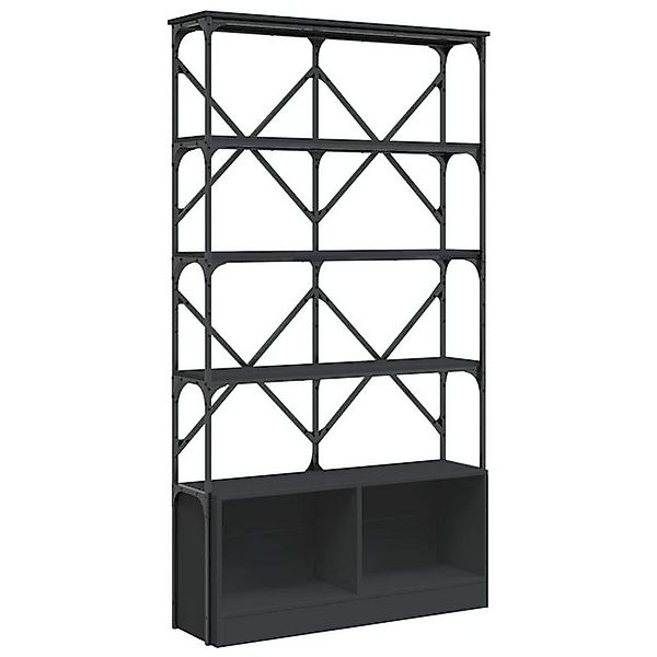 vidaXL Bücherregal Bücherregal Schwarz 100x26x180 cm Spanplatte und Metall günstig online kaufen