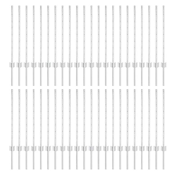 vidaXL Zaunpfosten 44 Stk Silber 120 cm Stahl 3335953 günstig online kaufen