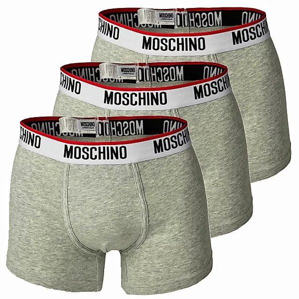 MOSCHINO Herren Shorts 3er Pack - Pants, Unterhose, Cotton Stretch, uni Gra günstig online kaufen