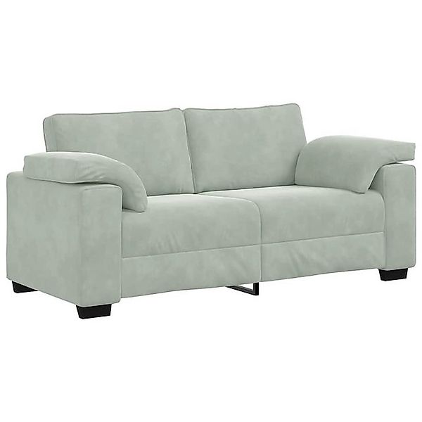 vidaXL Sofa Zweisitzer-Sofa Hellgrau 140 cm Samt günstig online kaufen