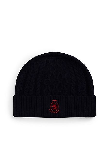 Tommy Hilfiger Beanie TH CREST KNIT Zopfstrickmuster, mit TH-Wappen günstig online kaufen