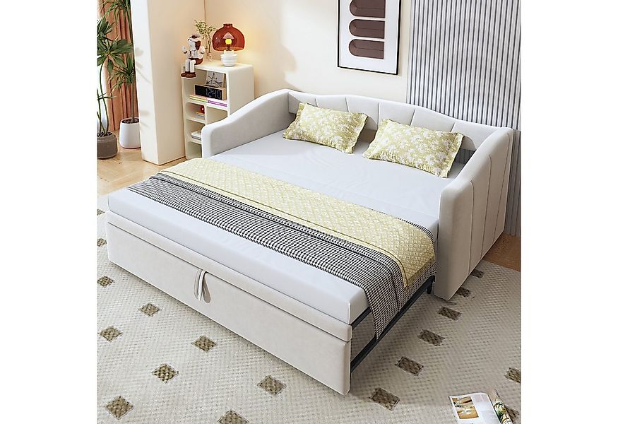 Odikalo Schlafsofa Polsterbett Sofabett Ausziehbares 90/180cm mit Lattenros günstig online kaufen