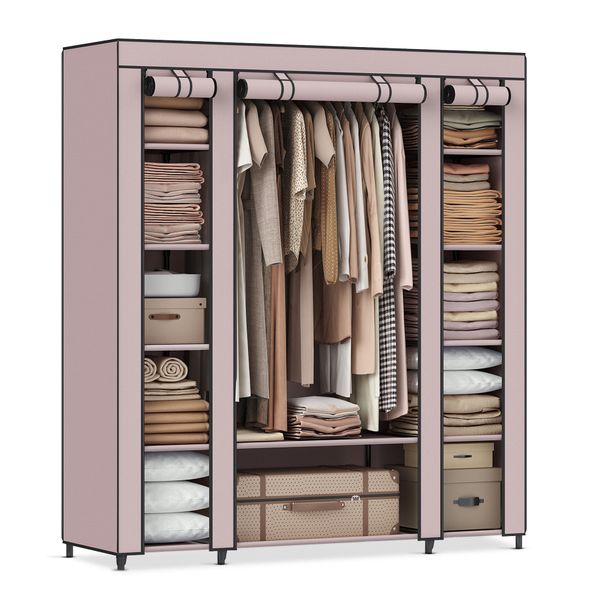 SONGMICS Kleiderschrank Stoffschrank mit Überzug aus günstig online kaufen