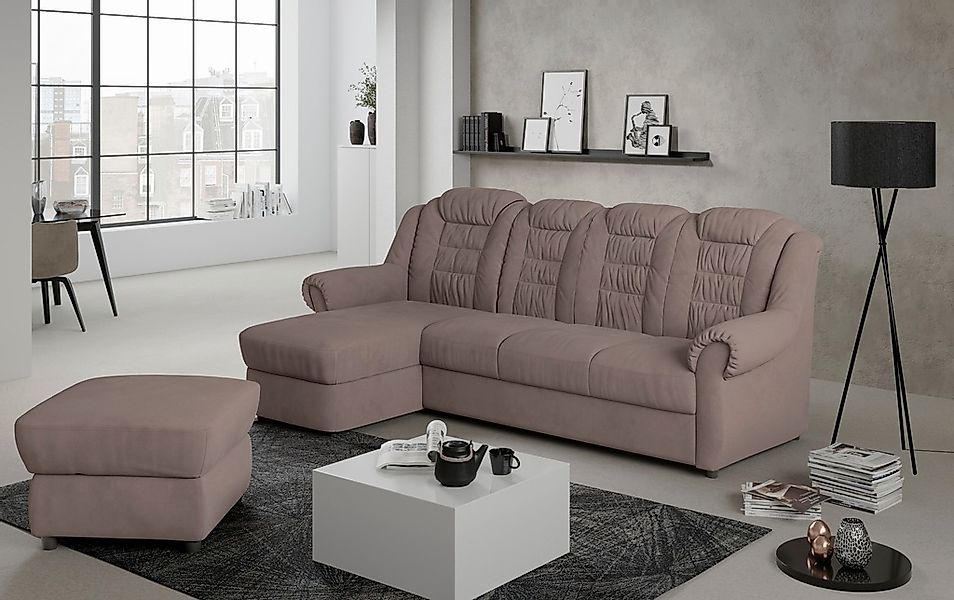 Home affaire Ecksofa "Boston L-Form" mit hoher Rückenlehne, wahlweise mit B günstig online kaufen