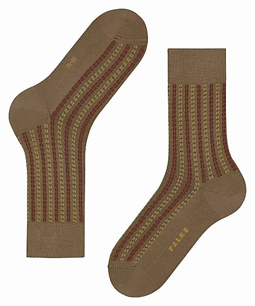 FALKE Pin Stripe Herren Socken, 43-46, Braun, AnderesMuster, Baumwolle, 124 günstig online kaufen