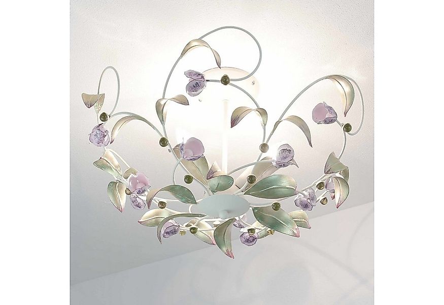 Licht-Erlebnisse Deckenleuchte ROSE, ohne Leuchtmittel, Deckenlampe Weiß Ro günstig online kaufen