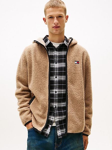 Tommy Jeans Plüschjacke TJM REG BADGE TEDDY ZIP TRU EXT Freizeitjacke, Über günstig online kaufen